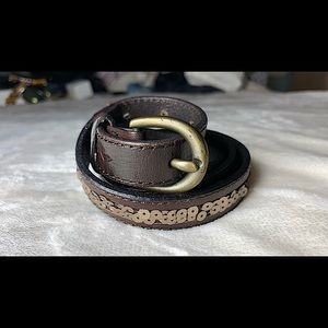 Sequin Brown Thin Belt- Hollister